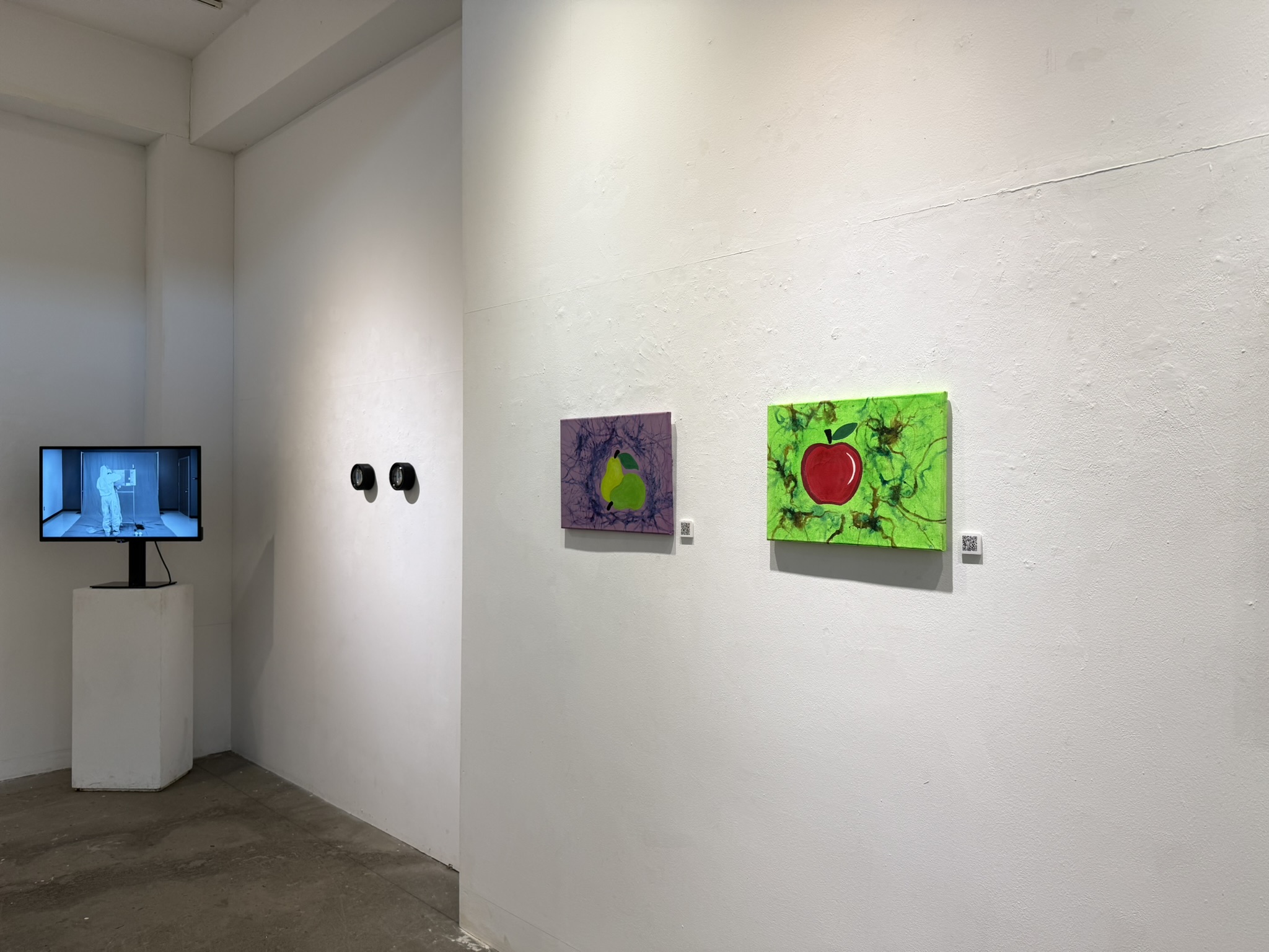 Worm Signals - Fruit Series Paintings by Pierre Leichner
